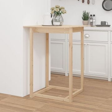 Vidaxl vidaXL Barska miza, 80x80x110 cm, masivni borov les
