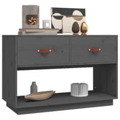 Vidaxl TV omarica siva 90x40x60 cm trdna borovina