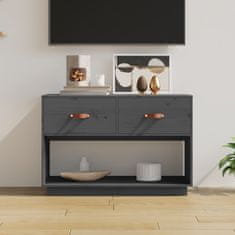 Vidaxl TV omarica siva 90x40x60 cm trdna borovina