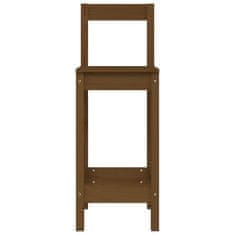Vidaxl Barski stol 2 kosa medeno rjav 40x41,5x112 cm trdna borovina