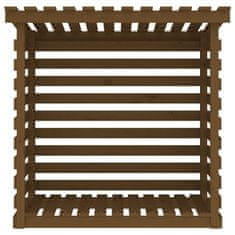 Vidaxl Stojalo za drva medeno rjavo 108x73x108 cm trdna borovina