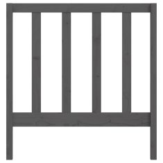 Vidaxl Posteljno vzglavje sivo 95x4x100 cm trdna borovina