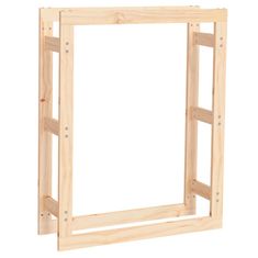 Vidaxl Stojalo za drva 80x25x100 cm trdna borovina