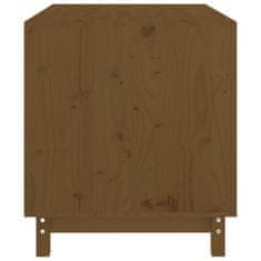 Vidaxl Pasja uta medeno rjava 90x60x67 cm trdna borovina