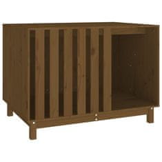 Vidaxl Pasja uta medeno rjava 100x70x72 cm trdna borovina