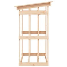 Vidaxl Stojalo za drva 108x64,5x109 cm trdna borovina