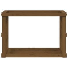 Vidaxl Zunanje držalo za polena medeno rjavo 108x52x74 cm borovina