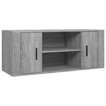 Vidaxl TV omarica siva sonoma 100x35x40 cm inženirski les