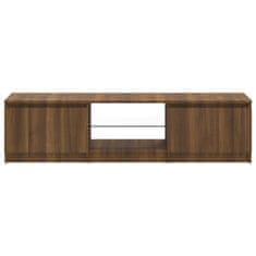 Vidaxl TV omarica z LED lučkami rjav hrast 140x40x35,5 cm