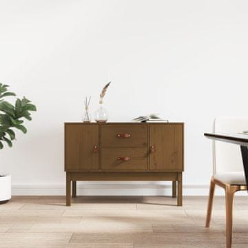 Vidaxl vidaXL Omarica medeno rjava 110x40x78 cm masivni borov les