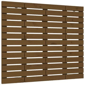 Vidaxl Stensko posteljno vzglavje medeno rjavo 81x3x91,5 cm borovina