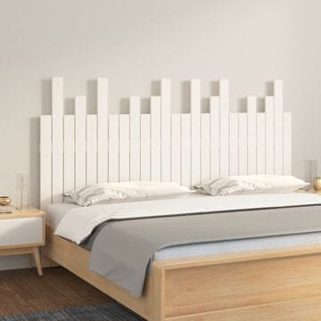Vidaxl vidaXL Vzglavje postelje belo 159,5x3x80 cm masivni borov les