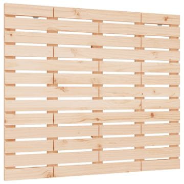 Vidaxl Stensko posteljno vzglavje 106x3x91,5 cm trdna borovina