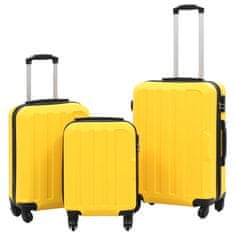 Greatstore Trdi potovalni kovčki 3 kosi rumeni ABS