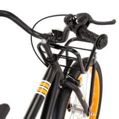 shumee Otroško kolo s prednjim prtljažnikom 18" črno in oranžno