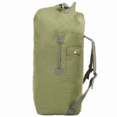 Greatstore Potovalna torba vojaški stil 85 L olivno zelena