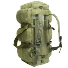 Vidaxl Potovalna torba 3 v 1 vojaška 90 L olivno zelena
