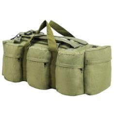 shumee 3-v-1 Potovalna torba vojaškega stila 120 L olivno zelene barve