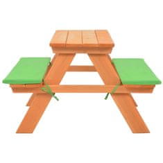 Greatstore Otroška piknik miza s klopema 89x79x50 cm trden les jelke