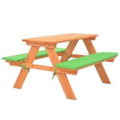 Vidaxl Otroška piknik miza s klopema 89x79x50 cm trden les jelke