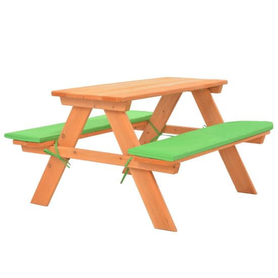 Vidaxl Otroška piknik miza s klopema 89x79x50 cm trden les jelke