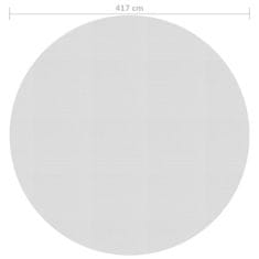 Vidaxl Plavajoča PE solarna folija za bazen 417 cm siva