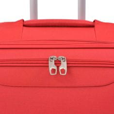 shumee 3 delni komplet mehkih potovalnih kovčkov rdeče barve
