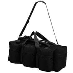 shumee 3-v-1 Potovalna torba vojaškega stila 120 L črne barve