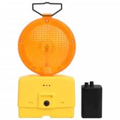 Vidaxl Opozorilne luči za gradbišče 2 kosa z baterijami 18x8x37 cm