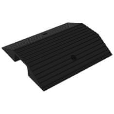 Vidaxl Klančine za prag v obliki mostu 3 kosi 49x40x8 cm guma