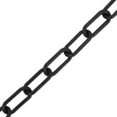 Vidaxl Opozorilna veriga črna 30 m Ø4 mm plastika