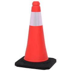 Vidaxl vidaXL Odsevni prometni stožci, 10 kosov, težka podlaga, 50 cm