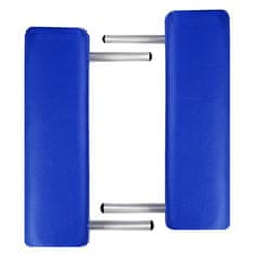 shumee Zložljiva masažna miza 2-conska aluminijast okvir modra