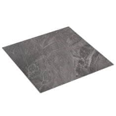 Greatstore Samolepilne PVC talne plošče 5,11 m2 črne z vzorcem