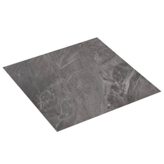 Vidaxl Samolepilne PVC talne plošče 5,11 m2 črne z vzorcem