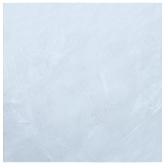 Greatstore Samolepilne talne plošče 5,11 m2 PVC bel marmor