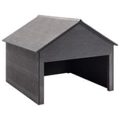 Vidaxl Garaža za kosilnico siva 80x80x70 cm WPC