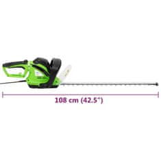 Vidaxl Električne škarje za živo mejo 61 cm 750 W