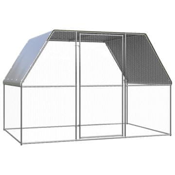 Vidaxl Zunanji kokošjak 3x2x2 m pocinkano jeklo