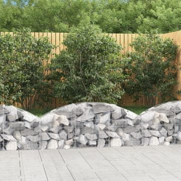 Vidaxl vidaXL Obokasta gabionska košara 150x30x40/60 cm pocinkano železo