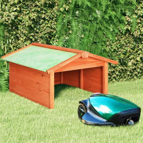 Vidaxl Garaža za robotsko kosilnico 72x87x50 cm lesena