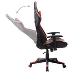 Greatstore Gaming stol črno in rdeče umetno usnje