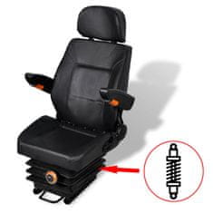 Vidaxl Sedež za traktor z vzmetenjem