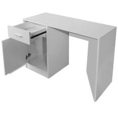 Vidaxl Miza s Predalom in Omarico Bela 100x40x73 cm