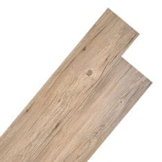 Vidaxl PVC talne plošče 5,26 m2 2 mm hrastovo rjave barve