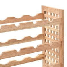 Vidaxl Stojalo za vino iz trdne orehovine za 25 steklenic 63x25x73 cm