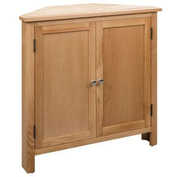 Vidaxl vidaXL Kotna omarica 80 x 33,5 x 78 cm masiven hrastov les