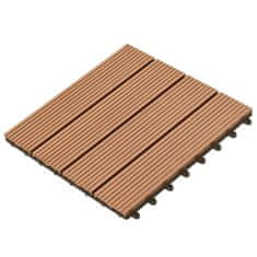 Vidaxl Talne plošče 22 kosov 30x30 cm 2 m2 WPC rjave