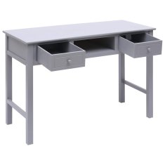 Vidaxl Pisalna miza siva 110x45x76 cm les
