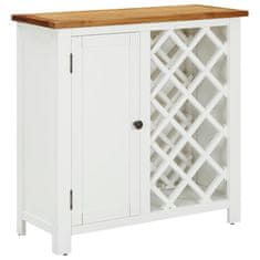 Vidaxl Omarica za vino 80x32x80 cm trdna hrastovina